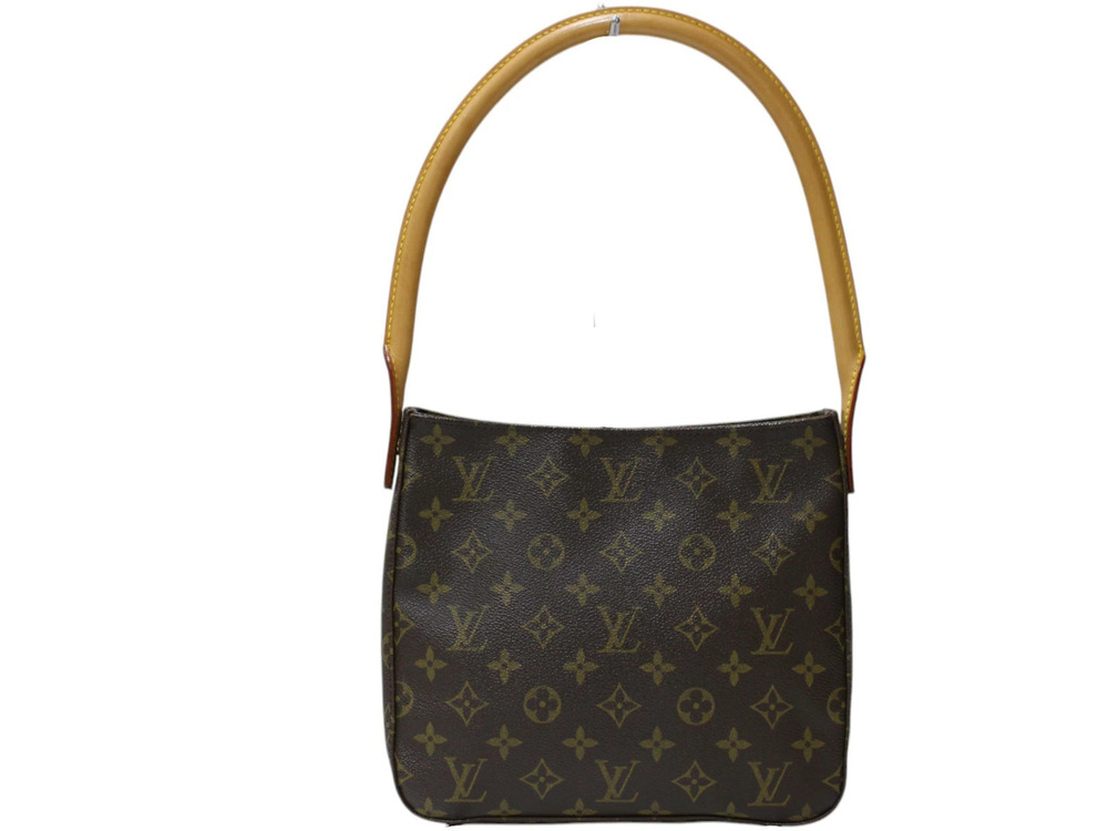 Louis Vuitton Brown Canvas Handbag Looping Monogram Brown